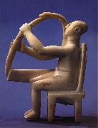 unknow artist, Seated Harp Player